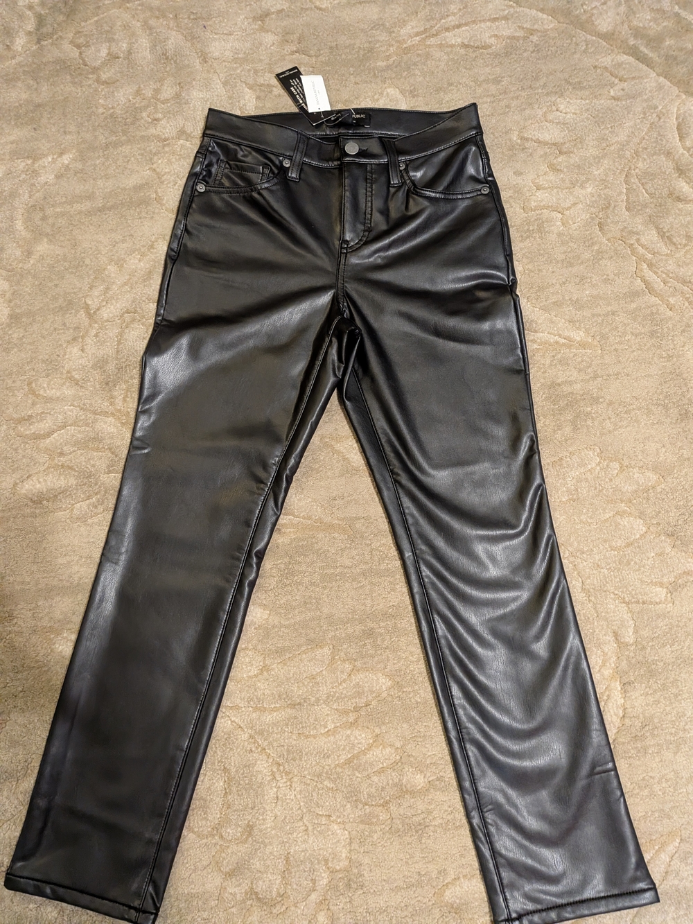 Banana Republic Black Faux Leather Skinny Jeans